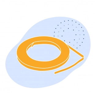 Лента с полимерным покрытием 1.3 мм ПУ ГОСТ 34180-2017