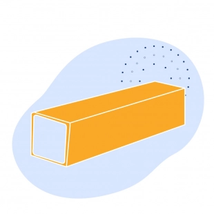 Оцинкованная квадратная труба 50х50х8 мм Ст3сп ГОСТ 8639-82