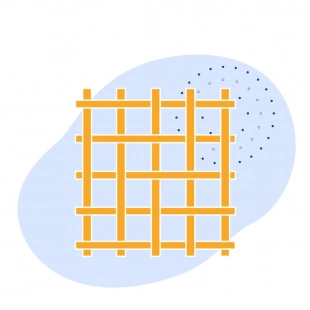 Стальная канилированная сетка 50x8x8 мм 55 ГОСТ 3306-88