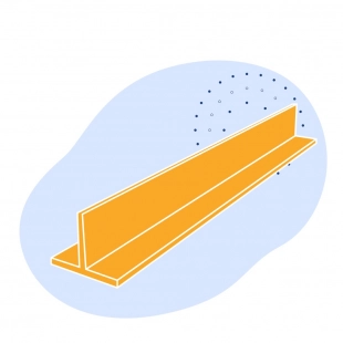 Алюминиевый профиль Т-образный 58x120x27x22 мм ВД17 ГОСТ 29296-92