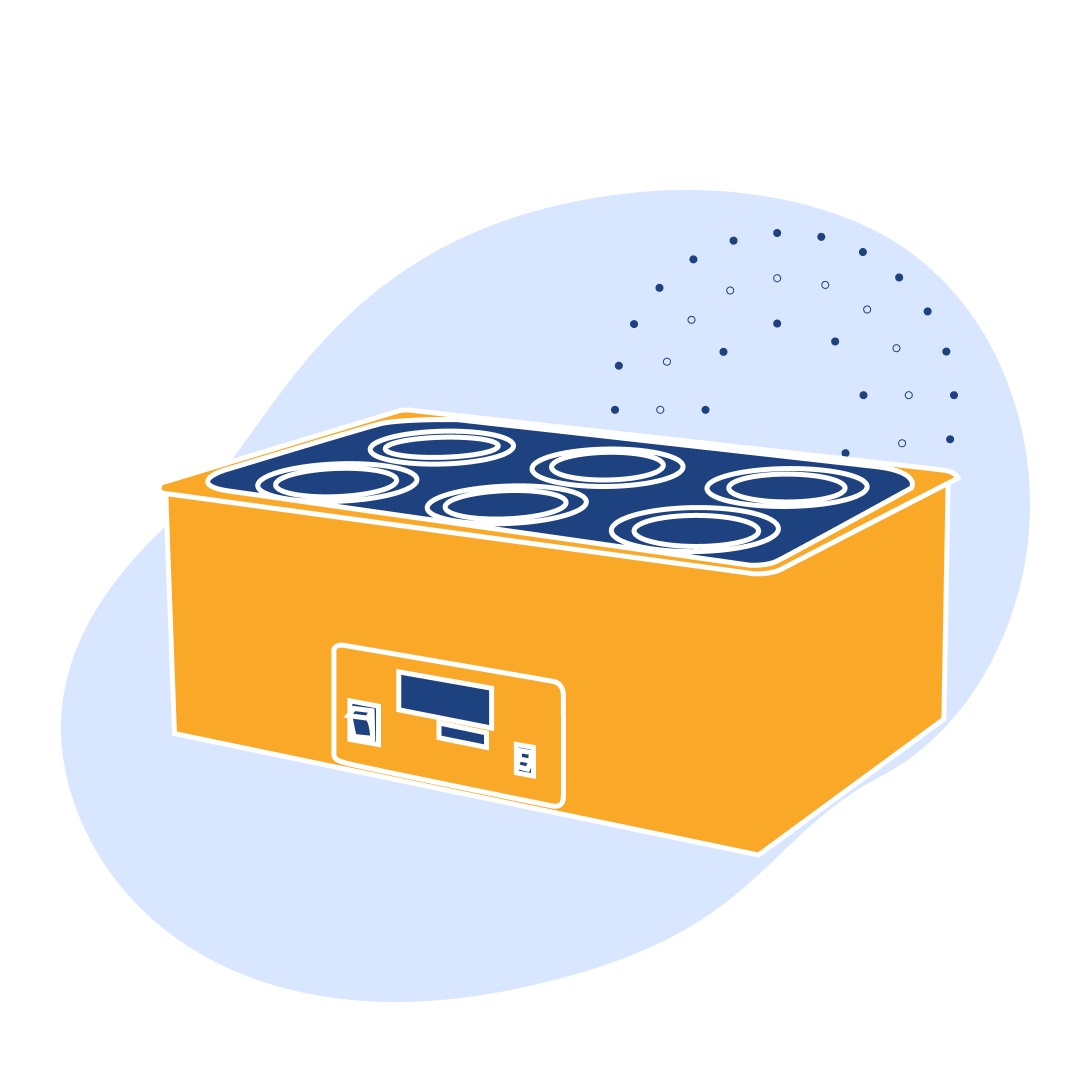 Лабораторная баня ЛБ21-2 350х210х190 мм 3.8 кг