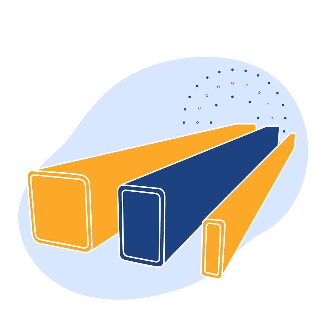 Труба профильная нержавеющая прямоугольная 70х30х2.5 мм AISI 304