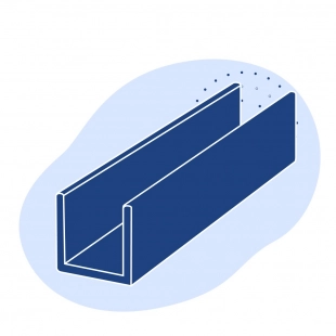 Алюминиевый швеллер 25x200x3x8000 мм В95 ГОСТ 8617-2018
