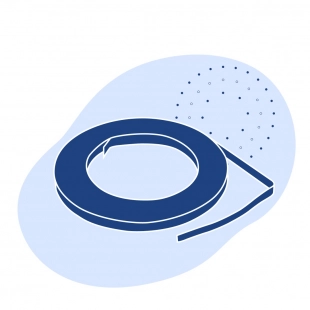 Лента с полимерным покрытием 1.3 мм ПУ ГОСТ 34180-2017