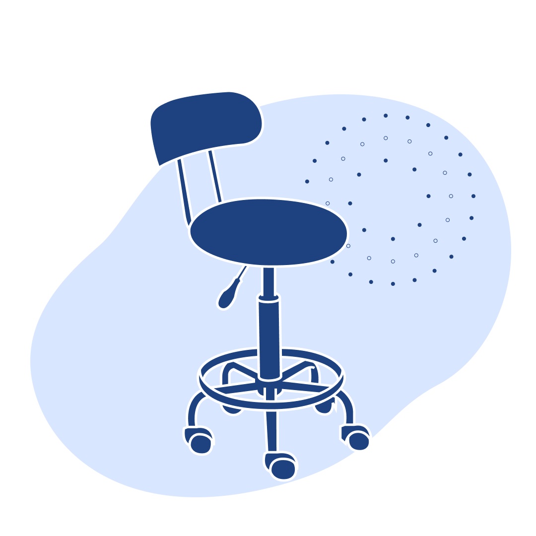 Кресло лабораторное ET-9040-2A черное